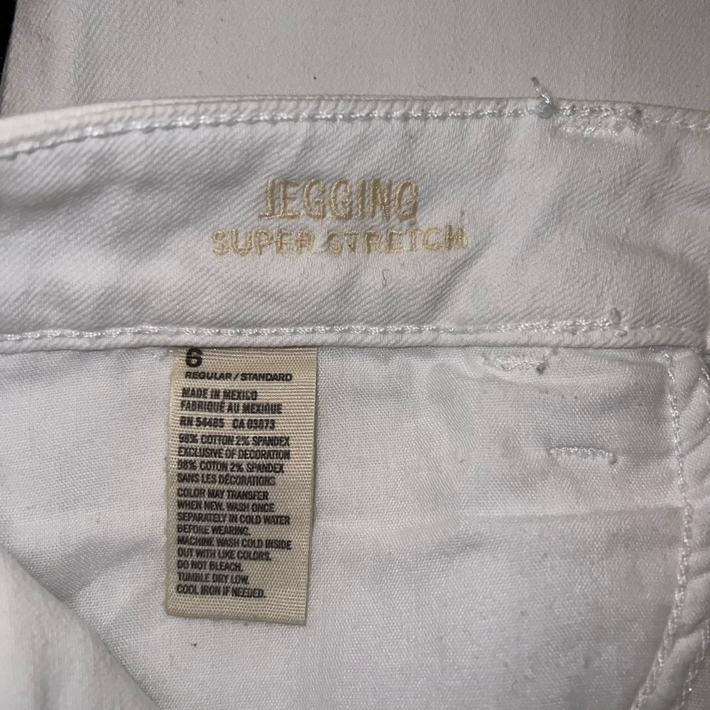 American Eagle Outfitters White Skinny Jean US 6 - Picture 5 of 6